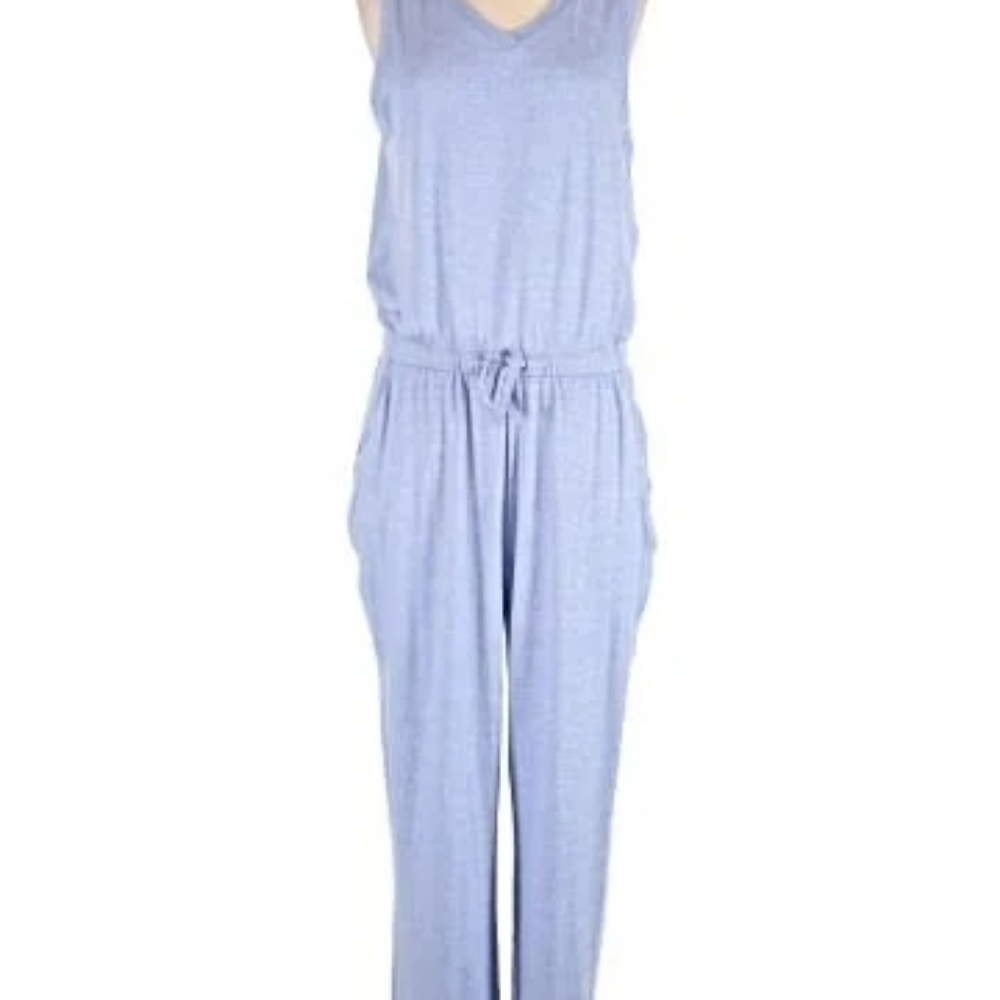 Light Pink Sleeveless Drawstring Jumpsuit